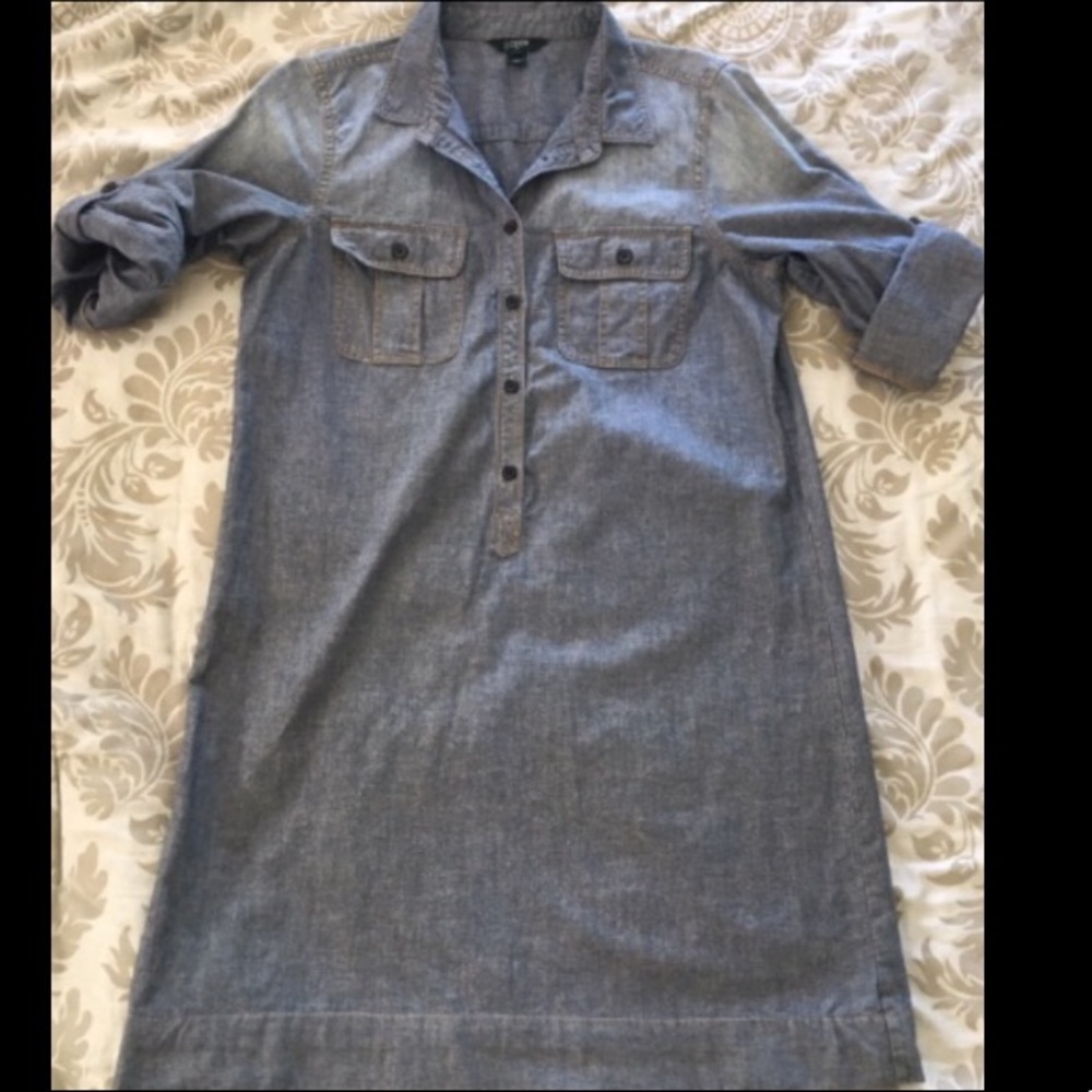 J.Crew denim dress in size medium, 100% cotton